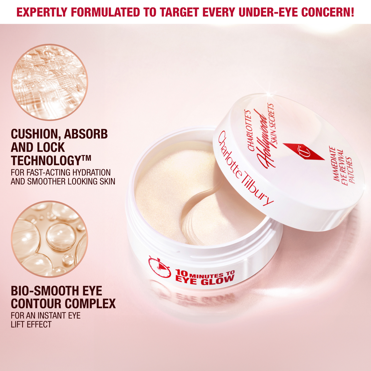 CHARLOTTE'S HOLLYWOOD SKIN SECRETS IMMEDIATE EYE REVIVAL PATCHES